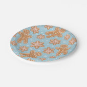 フェスティバルクリスマスジンジャーブレッドCookieデザイン ペーパープレート (アングル)