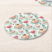 フェスティバルクリスマススイーツ ラウンドペーパーコースター (アングル)