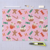 フェスティバルクリスマススイートトリートパターン 薄葉紙 (クラフト)