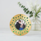 フェスティバルクリスマススター:緑と金ゴールド シーズンカード (スタンド正面)