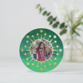 フェスティバルクリスマススター：緑と金ゴールド シーズンカード (スタンド正面)