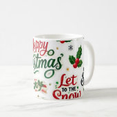 フェスティバルクリスマスステッカーお洒落コレクション – H コーヒーマグカップ (正面右)