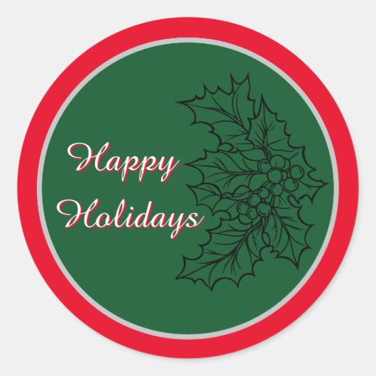 フェスティバルクリスマスステッカー ラウンドシール (正面)