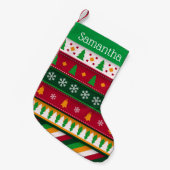 フェスティバルクリスマスストッキング スモールクリスマスストッキング (正面 (吊り時))