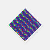 フェスティバルクリスマスストリングライトオンブルー スタンダードカクテルナプキン (角)