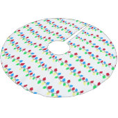 フェスティバルクリスマスストリングライト ブラッシュドポリエステルツリースカート (アングル)