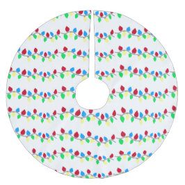 フェスティバルクリスマスストリングライト ブラッシュドポリエステルツリースカート