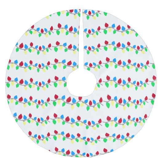 フェスティバルクリスマスストリングライト ブラッシュドポリエステルツリースカート (正面)