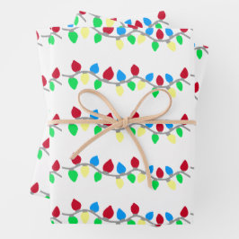 フェスティバルクリスマスストリングライト ラッピングペーパーシート