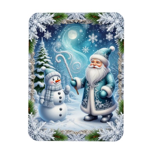 フェスティバルクリスマススノーシーン マグネット (縦)