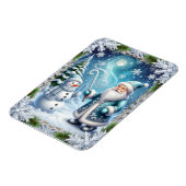 フェスティバルクリスマススノーシーン マグネット (左側)