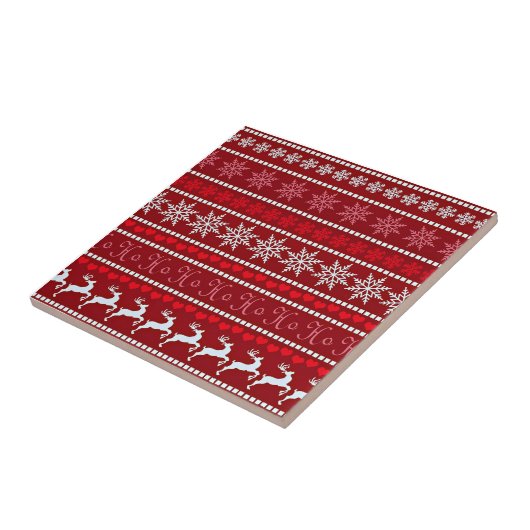 フェスティバルクリスマススノーフレークパターン タイル (側面)