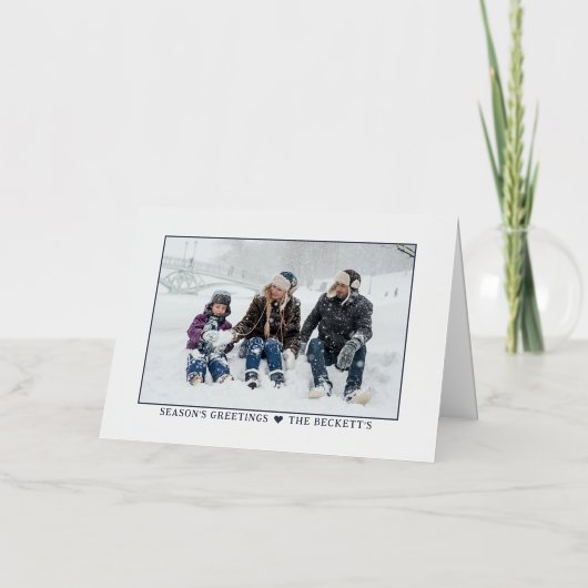 フェスティバルクリスマススノーフレーク実在写真 箔シーズンカード (正面)