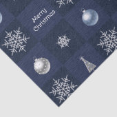 フェスティバルクリスマススノーフレーク、オーナメントと木 薄葉紙 (詳細)