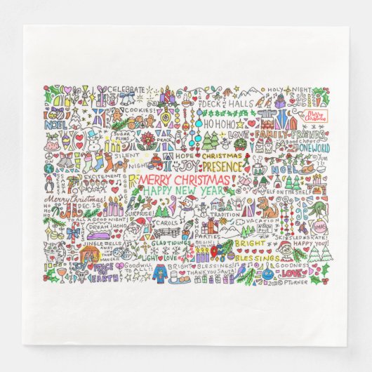 フェスティバルクリスマススピリットナプキンス (正面)
