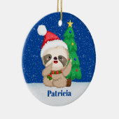 フェスティバルクリスマススロットの名前の追加メッセージ セラミックオーナメント (右)