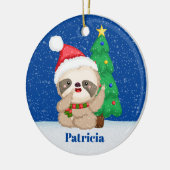 フェスティバルクリスマススロットの名前の追加メッセージ セラミックオーナメント (左)