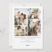 フェスティバルクリスマスセージ緑のリボン5写真 シーズンカード (裏面)