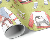 フェスティバルクリスマスセーターとストッキング ラッピングペーパー (ロールコーナー)