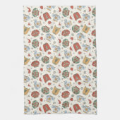 フェスティバルクリスマスセーターと帽子のパターン キッチンタオル (縦)