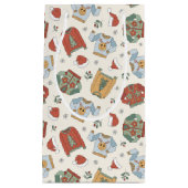 フェスティバルクリスマスセーターと帽子のパターン スモールペーパーバッグ (正面)