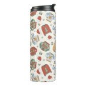 フェスティバルクリスマスセーターと帽子のパターン タンブラー (回転左)