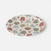 フェスティバルクリスマスセーターと帽子のパターン ペーパープレート (アングル)