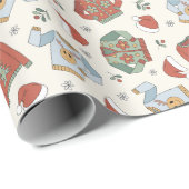 フェスティバルクリスマスセーターと帽子のパターン ラッピングペーパー (ロールコーナー)