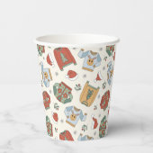 フェスティバルクリスマスセーターと帽子のパターン 紙コップ (裏面)