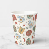 フェスティバルクリスマスセーターと帽子のパターン 紙コップ (左)