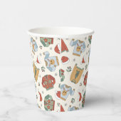 フェスティバルクリスマスセーターと帽子のパターン 紙コップ (右)