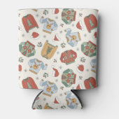 フェスティバルクリスマスセーターと帽子のパターン 缶クーラー (正面)