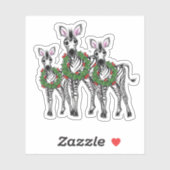 フェスティバルクリスマスゼブラス、クリスマスリース、グレープライド シール (シート)