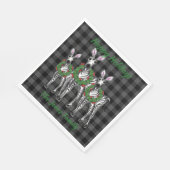 フェスティバルクリスマスゼブラス、クリスマスリース、グレープライド スタンダードランチョンナプキン (角)