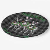 フェスティバルクリスマスゼブラス、クリスマスリース、グレープライド ペーパープレート (アングル)