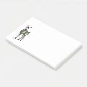 フェスティバルクリスマスゼブラレッドグリーンホリーリース ポストイット (アングル)