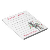 フェスティバルクリスマスゼブラ,サンタのウィッシュリスト注 ノートパッド (アングル)