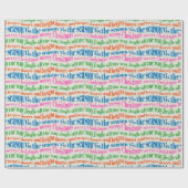 フェスティバルクリスマスタイポグラフィモダンホリデイ ラッピングペーパー (フラット)