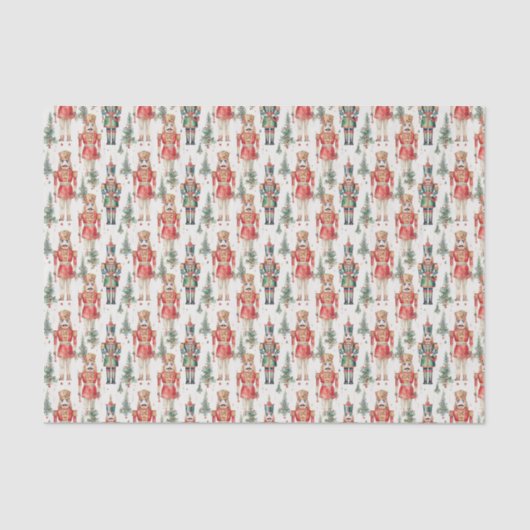 フェスティバルクリスマスタイルのナツクラッカーの水色 薄葉紙 (正面)