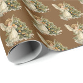 フェスティバルクリスマスタイルの水の色天使 ラッピングペーパー (ロールコーナー)