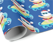 フェスティバルクリスマスタイルビーチサーフィンサンタ ラッピングペーパー (ロールコーナー)