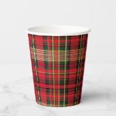 フェスティバルクリスマスタータンチェックプレイドファミリーフォト 紙コップ (裏面)