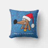 フェスティバルクリスマスダシュンドッグ クッション (正面)