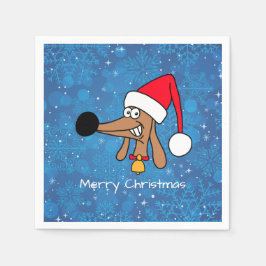 フェスティバルクリスマスダシュンドッグ スタンダードカクテルナプキン