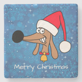 フェスティバルクリスマスダシュンドッグ ストーンコースター