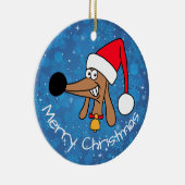 フェスティバルクリスマスダシュンドッグ セラミックオーナメント (右)