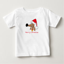 フェスティバルクリスマスダシュンドッグ ベビーTシャツ