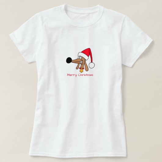 フェスティバルクリスマスダシュンドッグ Tシャツ (デザイン正面)