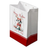 フェスティバルクリスマスダルマチアンパピー ミディアムペーパーバッグ (正面アングル)