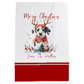 フェスティバルクリスマスダルマチアンパピー ミディアムペーパーバッグ (裏面)